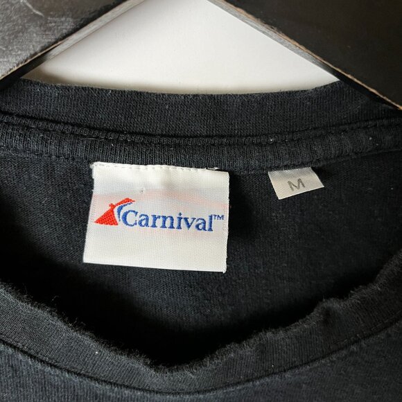 Pirates Carnival T Shirt Adult Black Medium M Graphic Tee Cotton Short Sleeve - Picture 4 of 14